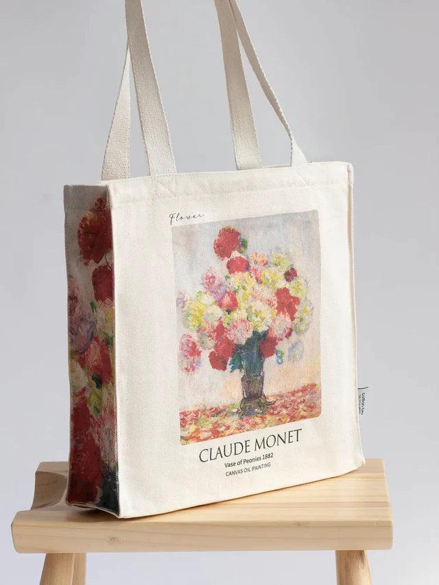 Peonies Claude Monet - Tote Bag - Artsy Tote Bag | My Turtle