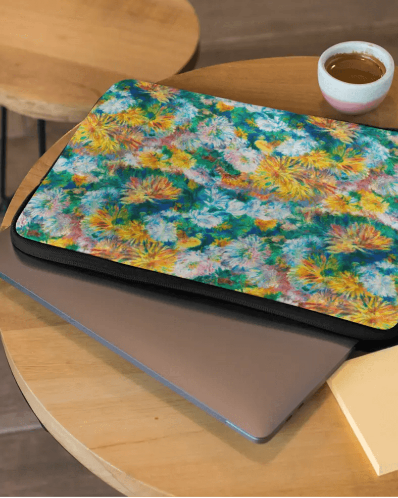 Pierre-Auguste Renoir's Chrysanthemums Laptop Sleeve - Laptop Sleeve | My Turtle