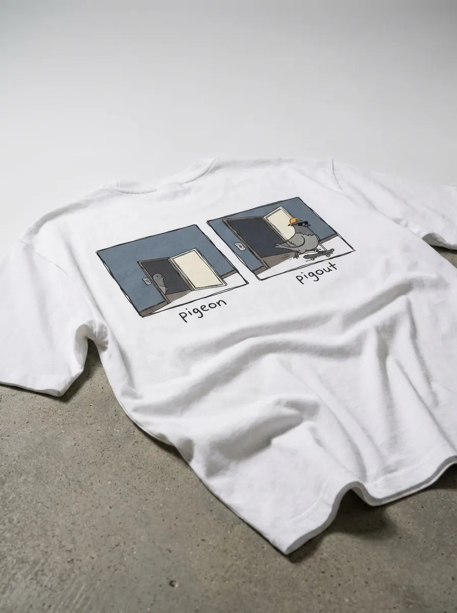 Pigeon, Pigout  T-Shirt - Oversized T-Shirt | My Turtle