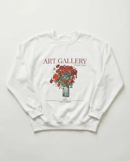 Red Poppies Crewneck - Van Gogh - Sweatshirt | My Turtle