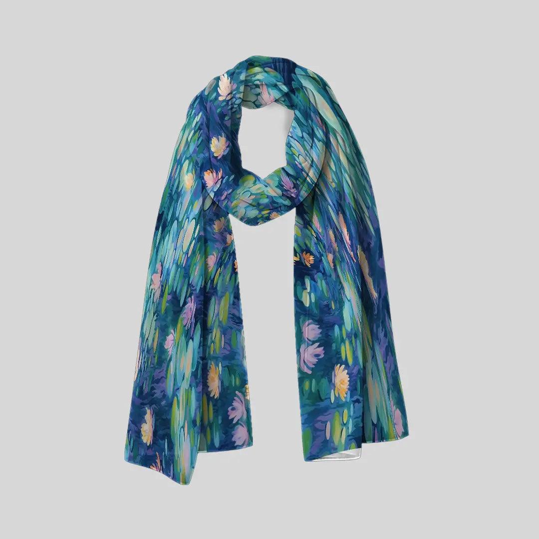 Reflections in Bloom Scarf - Chiffon Scarf | My Turtle