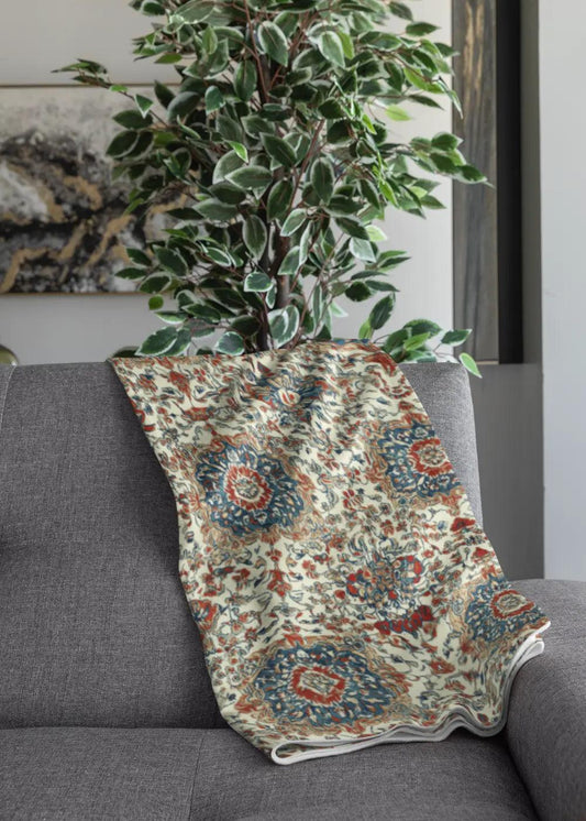 Sapphire Bloom Throw Blanket - Throw Blanket | My Turtle