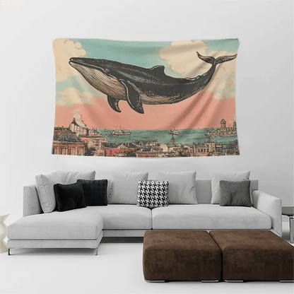 Skyward Whale Tapestry - Tapestry | My Turtle