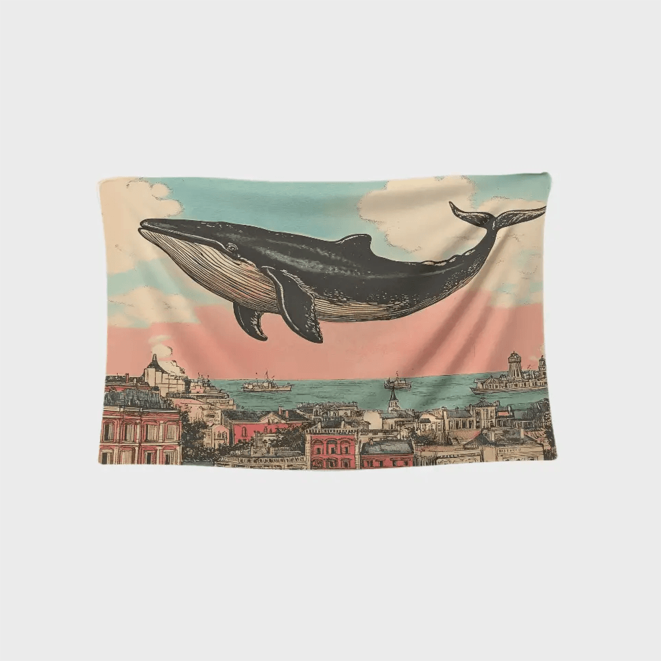 Skyward Whale Tapestry - Tapestry | My Turtle