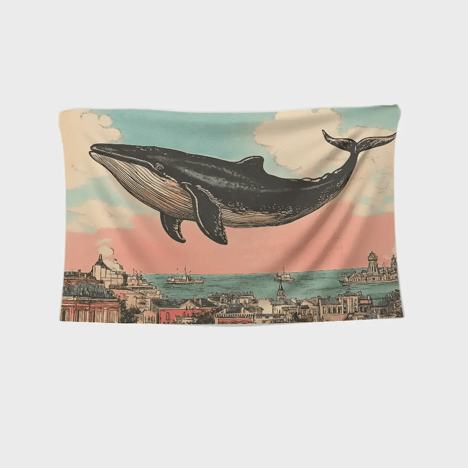 Skyward Whale Tapestry - Tapestry | My Turtle