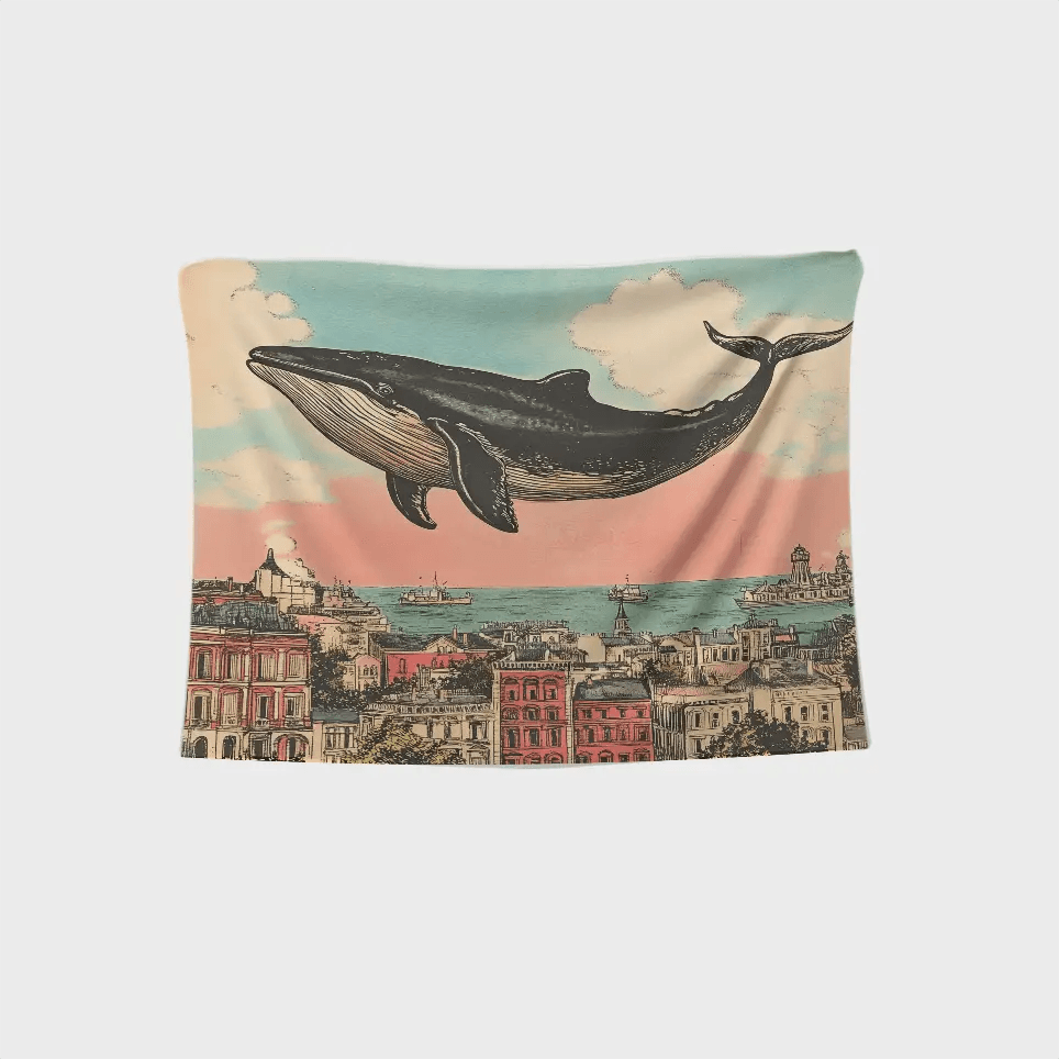 Skyward Whale Tapestry - Tapestry | My Turtle