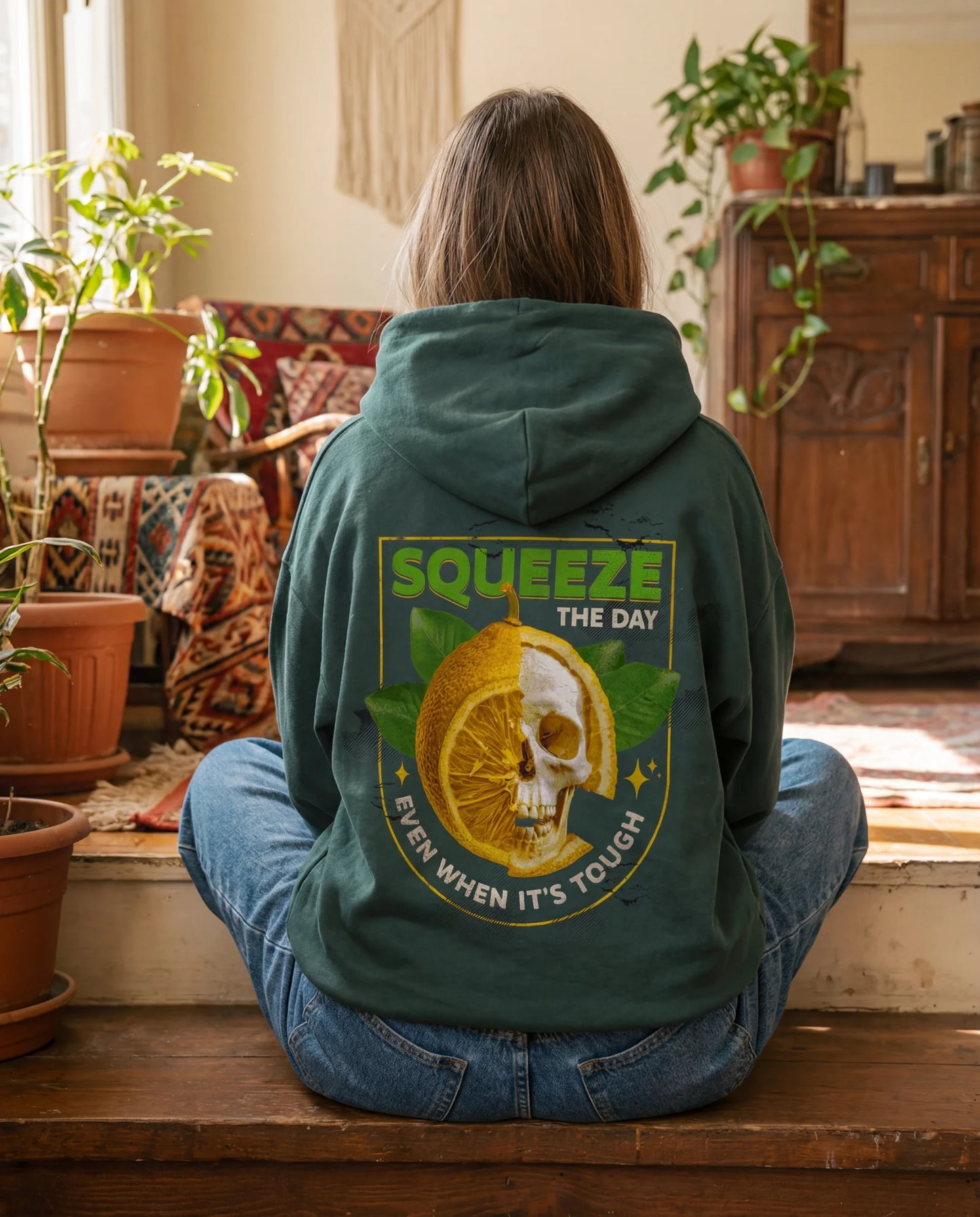 Squeeze The Day Hoodie - Oversized Hoodie | My Turtle