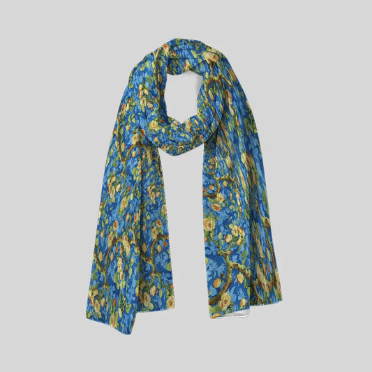 Starry Blossoms Scarf - Chiffon Scarf | My Turtle