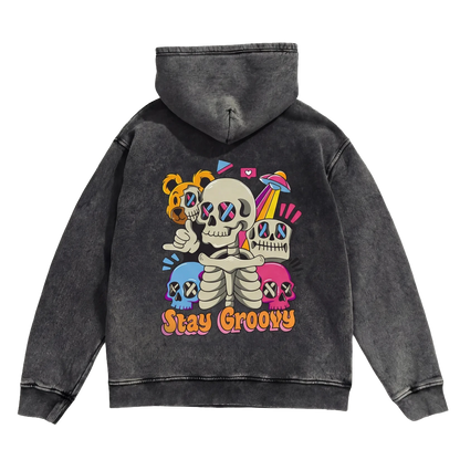Stay Groovy Hoodie - Washed Hoodie | My Turtle