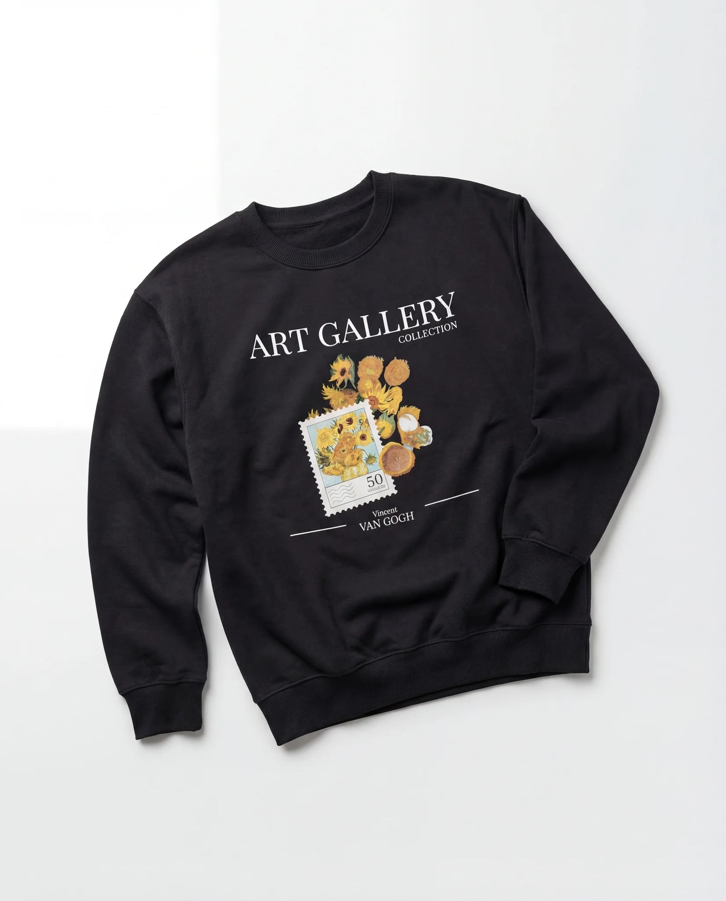 Sunflowers Stamp Crewneck - Van Gogh - Sweatshirt | My Turtle