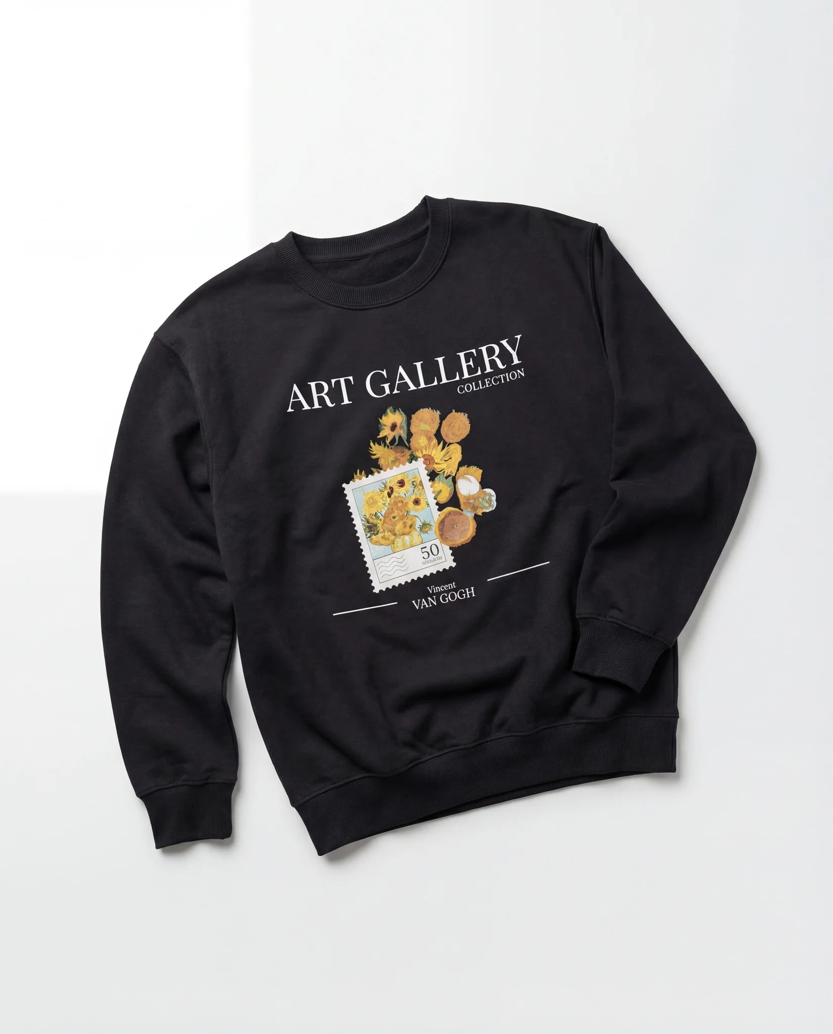 Sunflowers Stamp Crewneck - Van Gogh - Sweatshirt | My Turtle