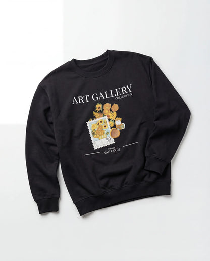 Sunflowers Stamp Crewneck - Van Gogh - Sweatshirt | My Turtle