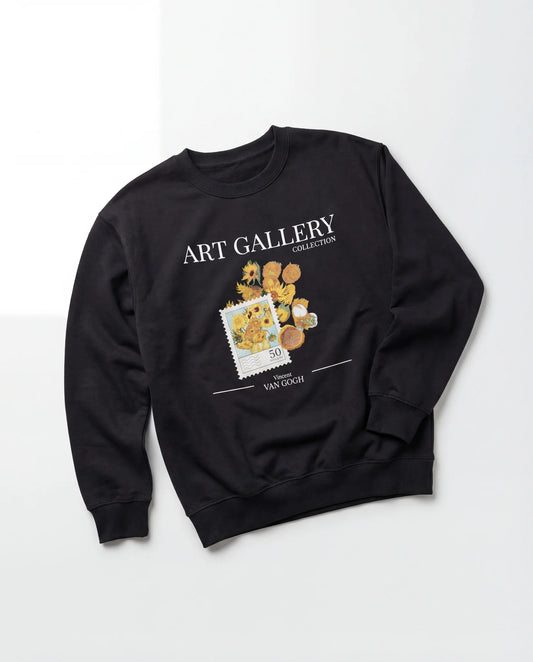 Sunflowers Stamp Crewneck - Van Gogh - Sweatshirt | My Turtle