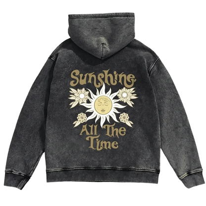 Sunshine All The Time Hoodie - Washed Hoodie | My Turtle