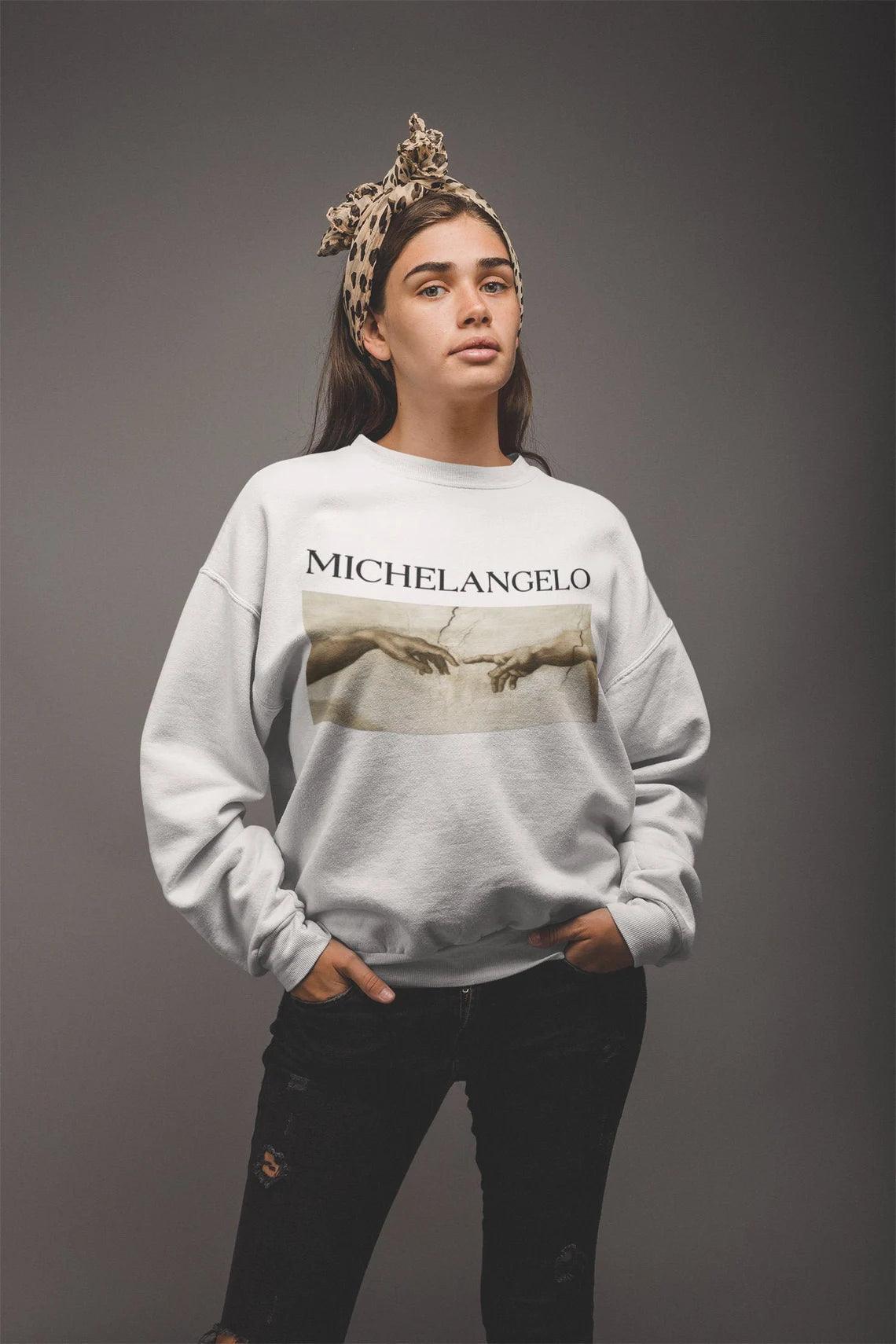 The Creation Of Adam Crewneck (Mixed Cotton) - Sweatshirt | My Turtle
