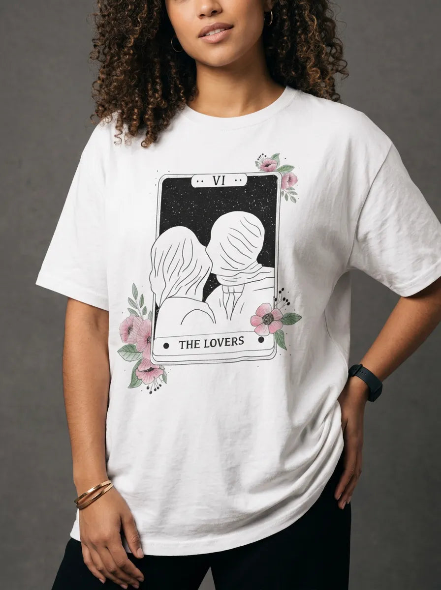 The Lovers Tarot Card T-Shirt - Oversized T-Shirt | My Turtle