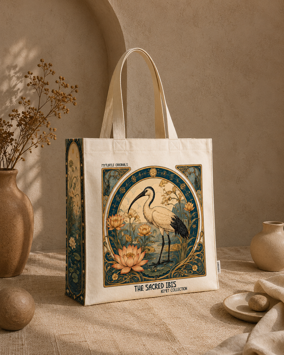 The Sacred Ibis - Tote Bag - Artsy Tote Bag | My Turtle