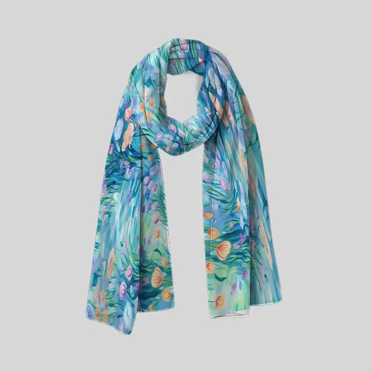 Twilight Water Scarf - Chiffon Scarf | My Turtle