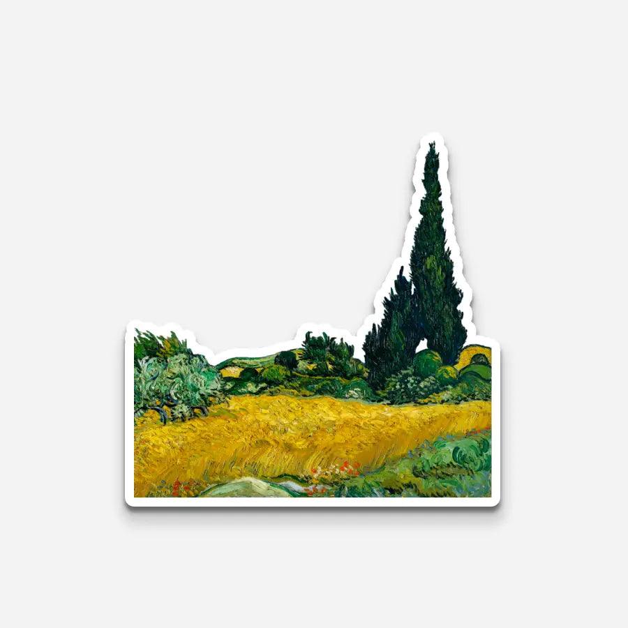 Van Gogh Cypresses Sticker - Sticker | My Turtle