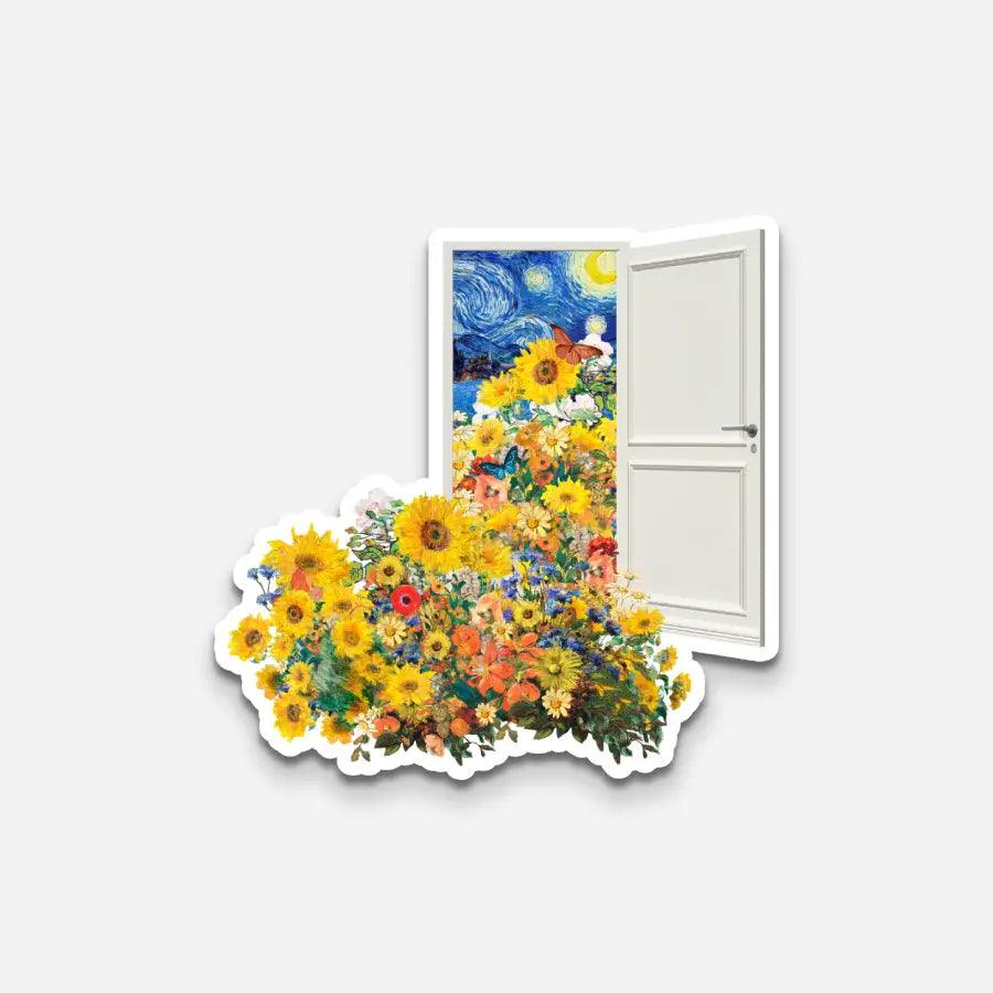 Van Gogh Door Sticker - Sticker | My Turtle