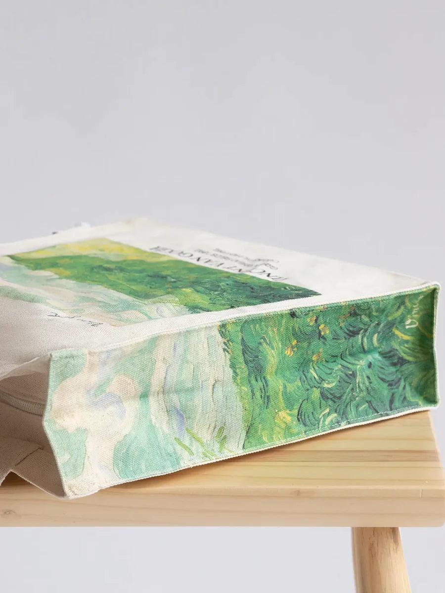 Van Gogh Green Wheat Field - Tote Bag - Artsy Tote Bag | My Turtle