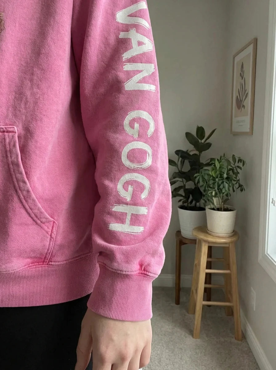 Van Gogh Pink Peach Tree Hoodie - Washed Hoodie | My Turtle
