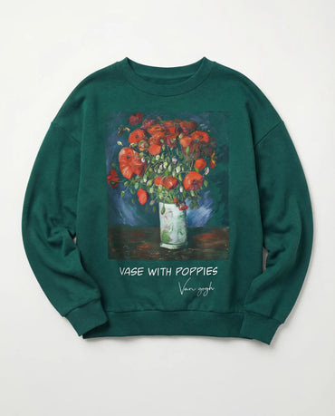 Van Gogh Poppies Sweatshirt - Sweatshirt | My Turtle