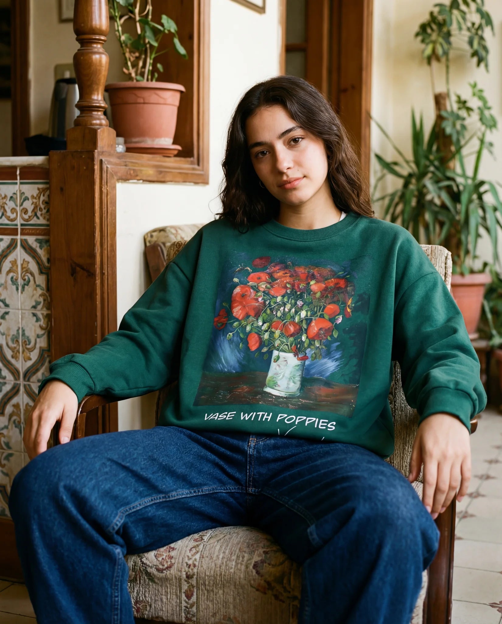 Van Gogh Poppies Sweatshirt - Sweatshirt | My Turtle