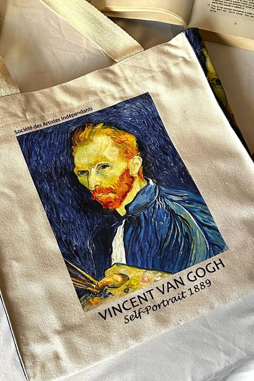 Van Gogh self-portrait 1889 - Tote Bag - Artsy Tote Bag | My Turtle