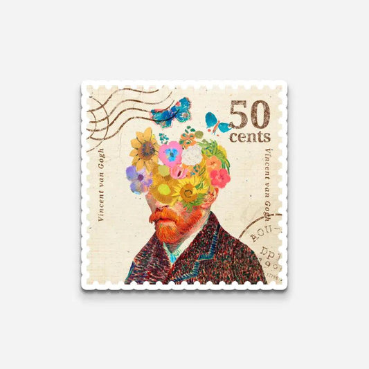 Van Gogh Self Portrait Stamp Sticker - Sticker | My Turtle
