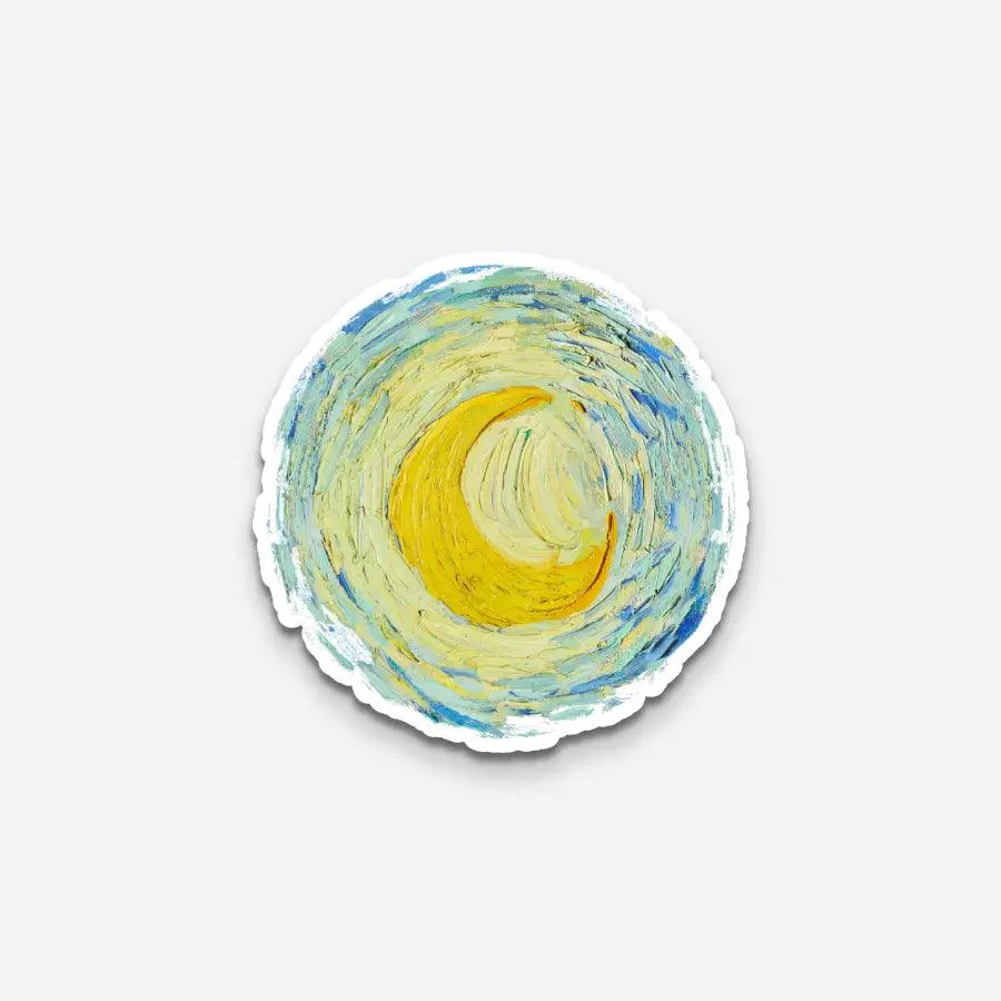 Van Gogh Starry Night Moon Sticker - Sticker | My Turtle