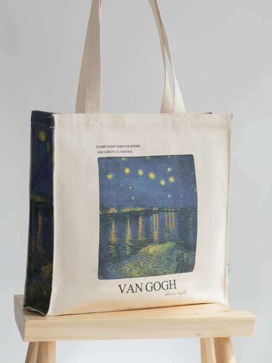 Van Gogh Starry Night Over the Rhône - Tote Bag - Artsy Tote Bag | My Turtle