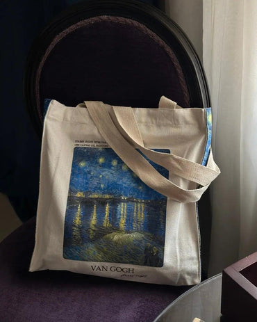 Van Gogh Starry Night Over the Rhône - Tote Bag - Artsy Tote Bag | My Turtle