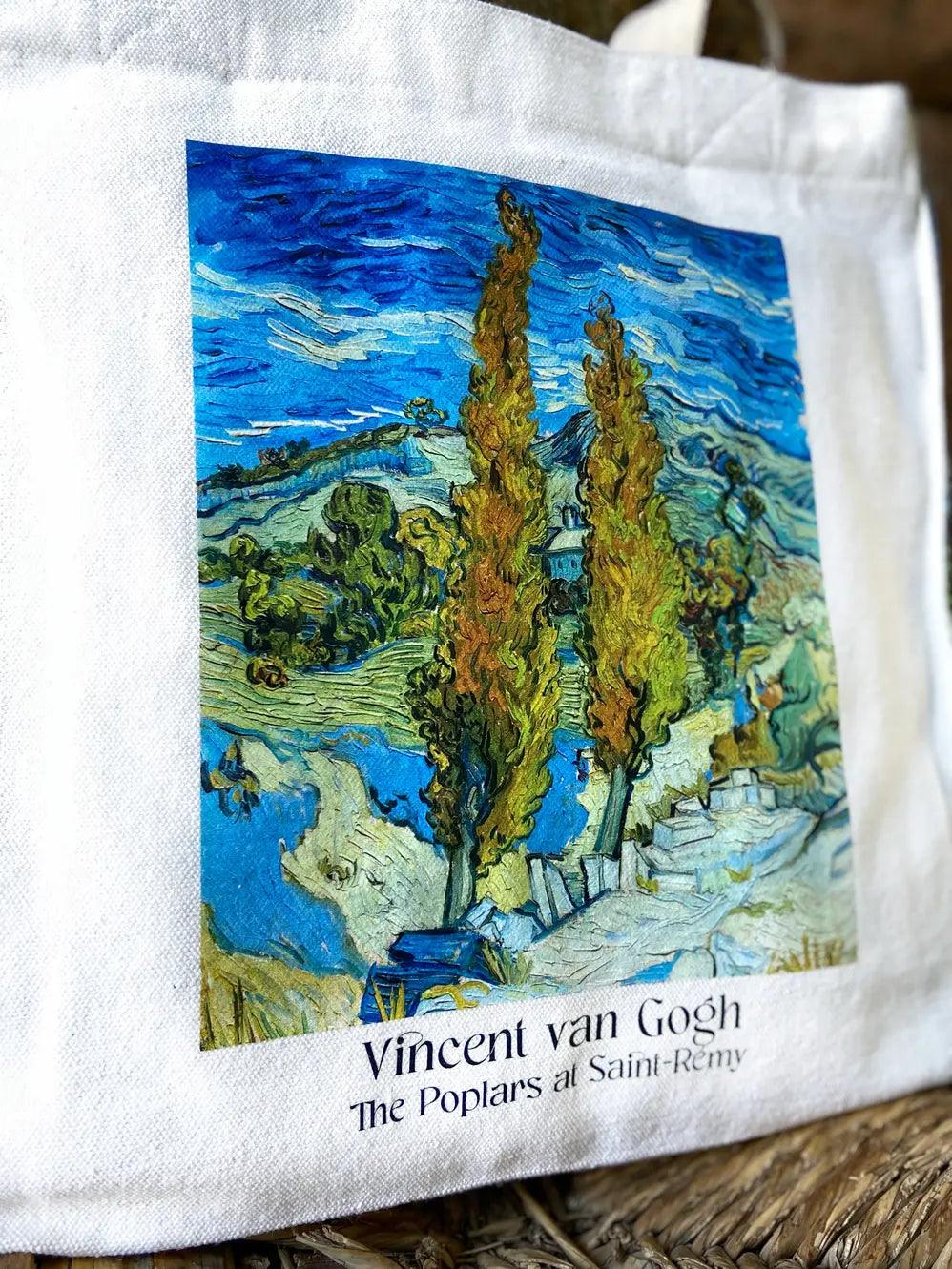 Van Gogh The Poplars at Saint-Rémy - Tote Bag - Artsy Tote Bag | My Turtle