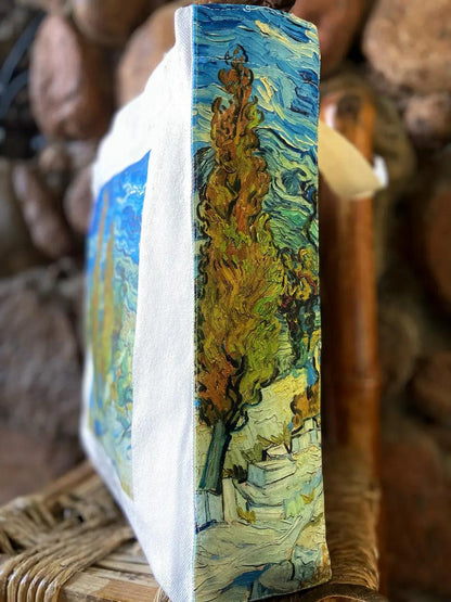 Van Gogh The Poplars at Saint-Rémy - Tote Bag - Artsy Tote Bag | My Turtle