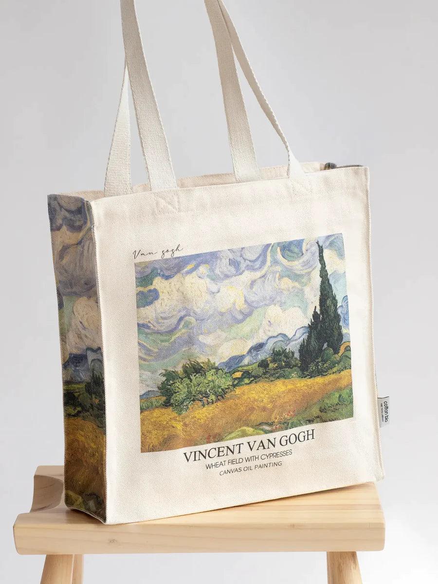 Van Gogh Wheat field with Cypresses - Tote Bag - Artsy Tote Bag | My Turtle