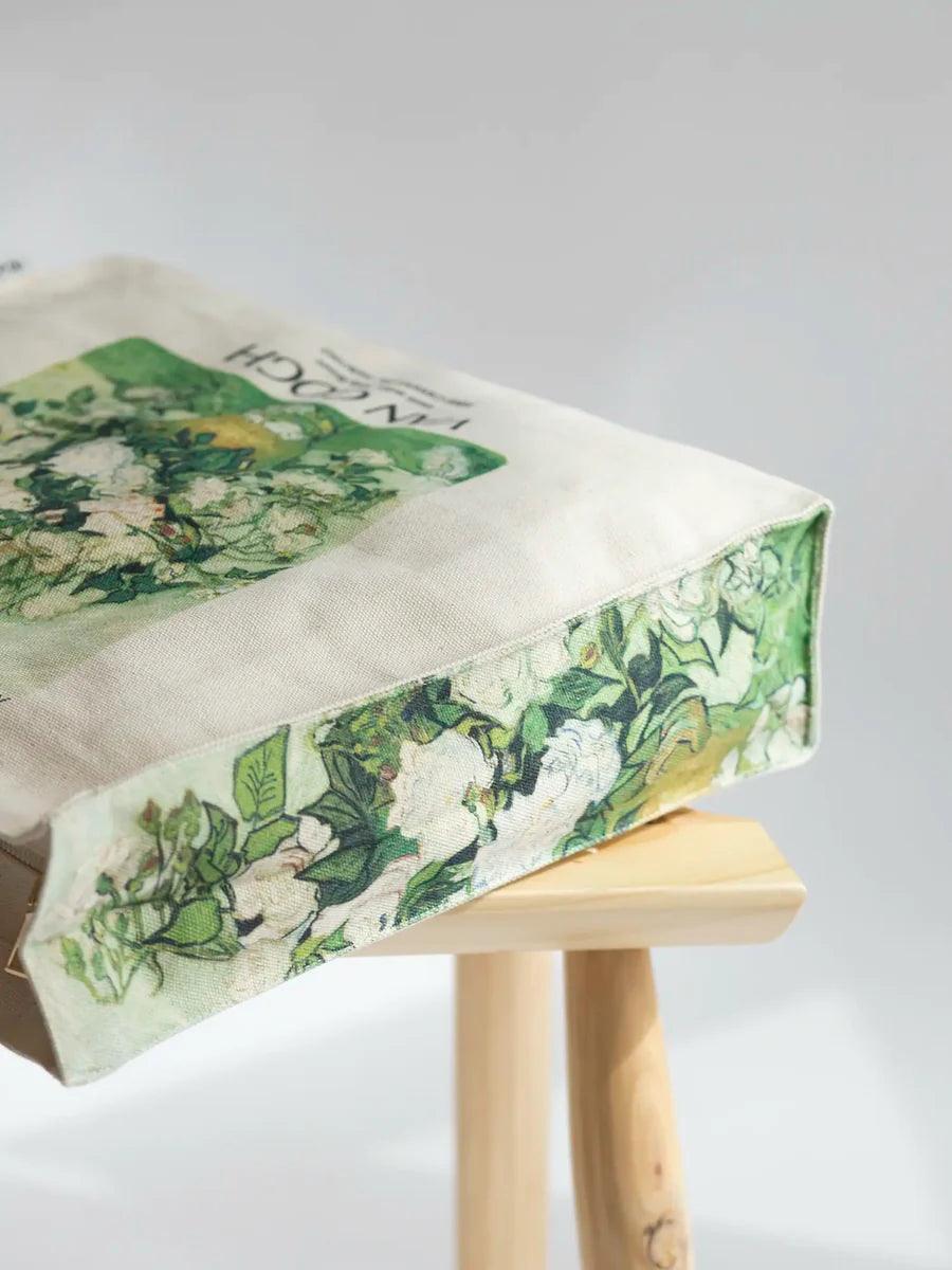 Van Gogh White Rose - Tote Bag - Artsy Tote Bag | My Turtle