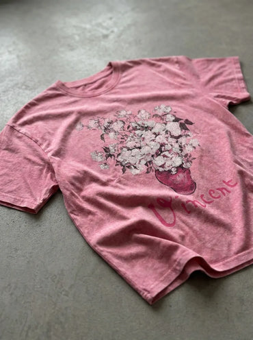 Vincent in Pink T-Shirt - Oversized T-Shirt | My Turtle