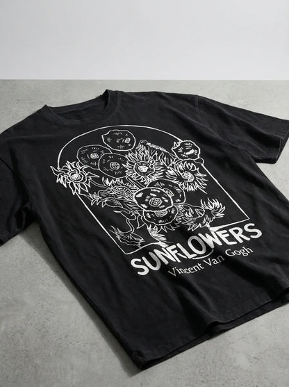 Vincent Sunflowers T-Shirt - Oversized T-Shirt | My Turtle