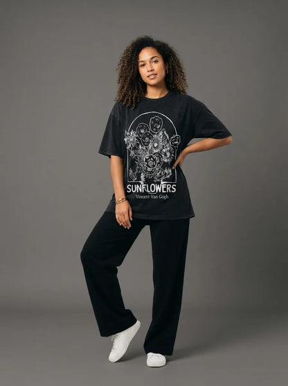 Vincent Sunflowers T-Shirt - Oversized T-Shirt | My Turtle