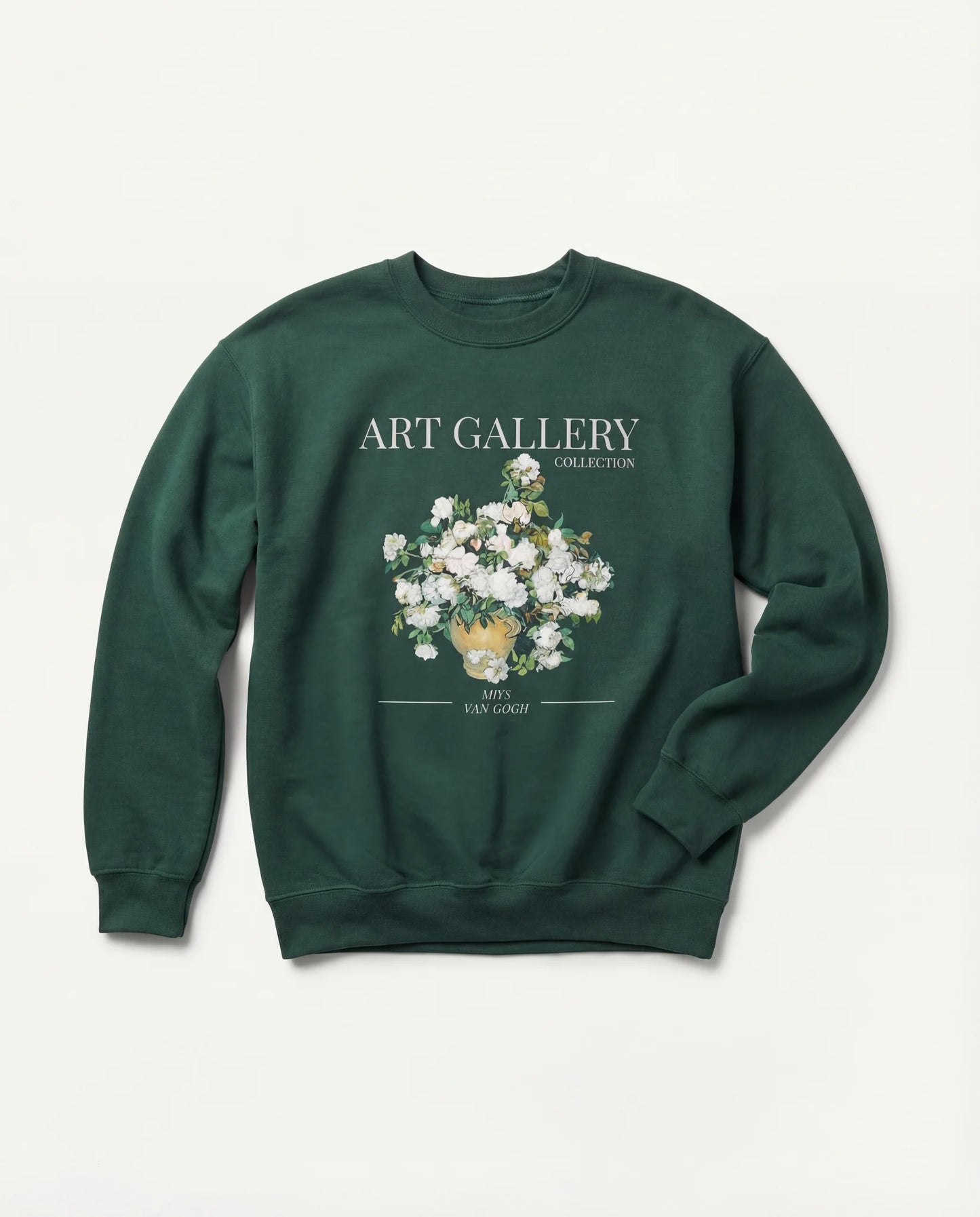 White Rose Art Gallery Crewneck - Van Gogh - Sweatshirt | My Turtle