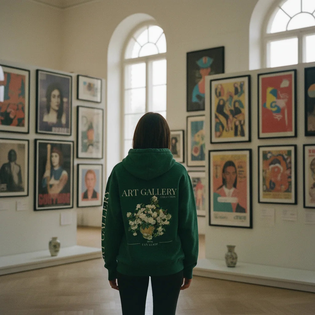 White Rose Van Gogh Hoodie - Hoodie | My Turtle