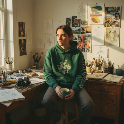 White Rose Van Gogh Hoodie - Hoodie | My Turtle