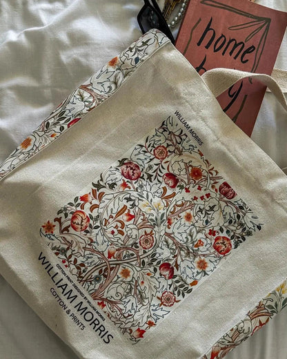 William Morris Red Rose - Tote Bag - Artsy Tote Bag | My Turtle