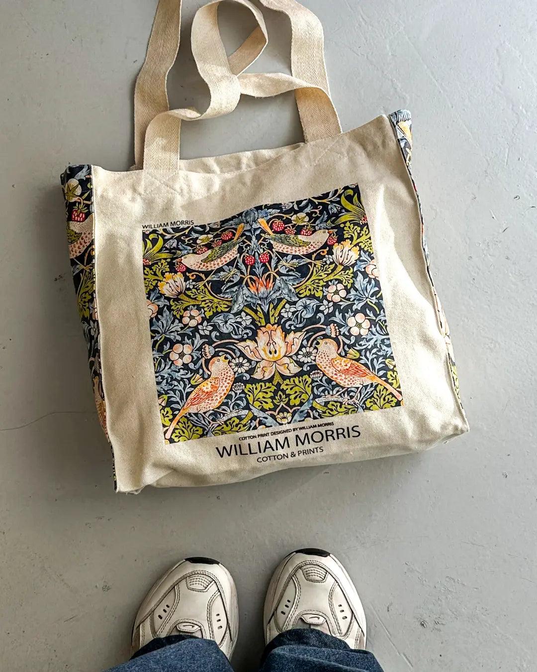 William Morris Strawberry Thief - Tote Bag - Artsy Tote Bag | My Turtle