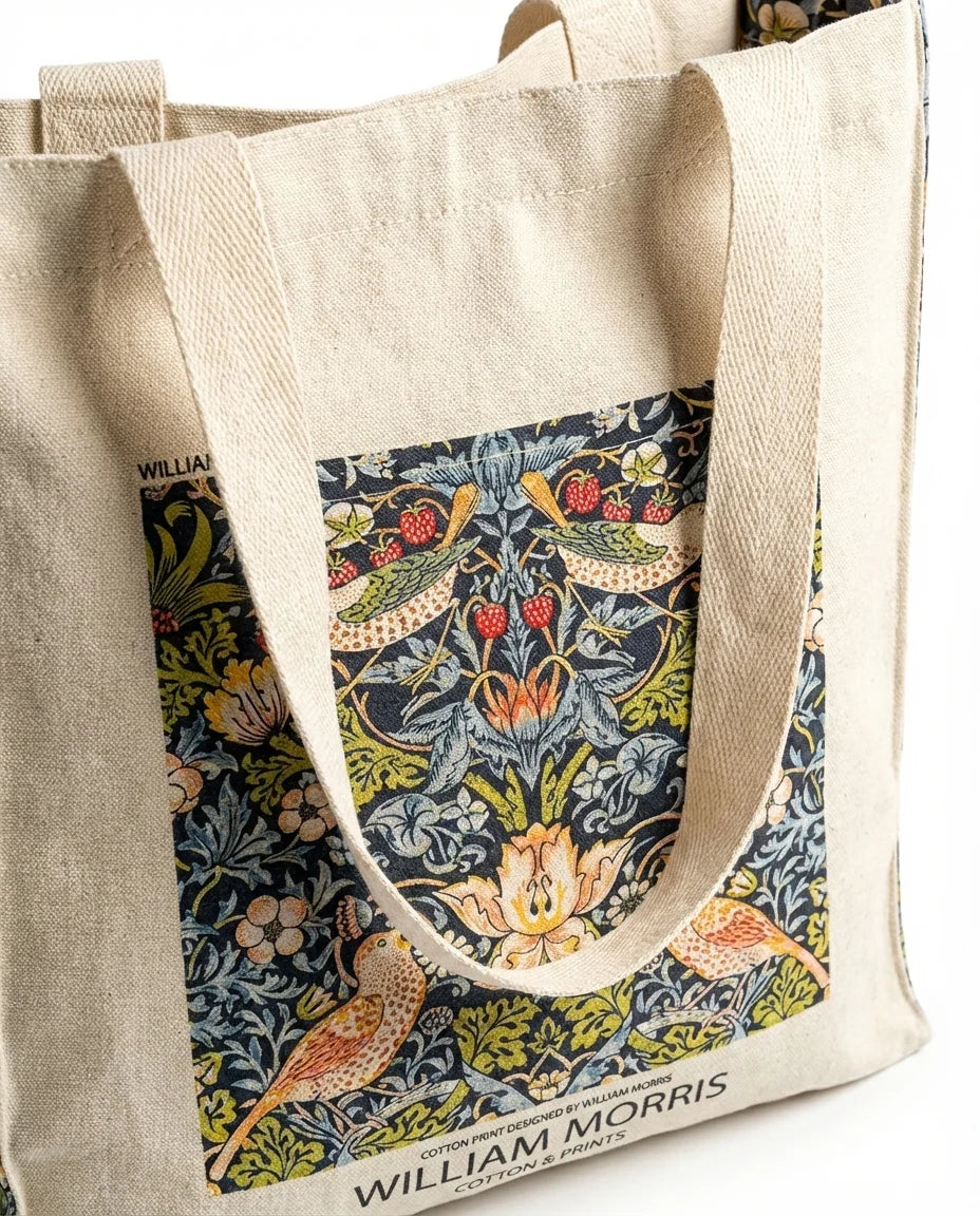 William Morris Strawberry Thief - Tote Bag - Artsy Tote Bag | My Turtle