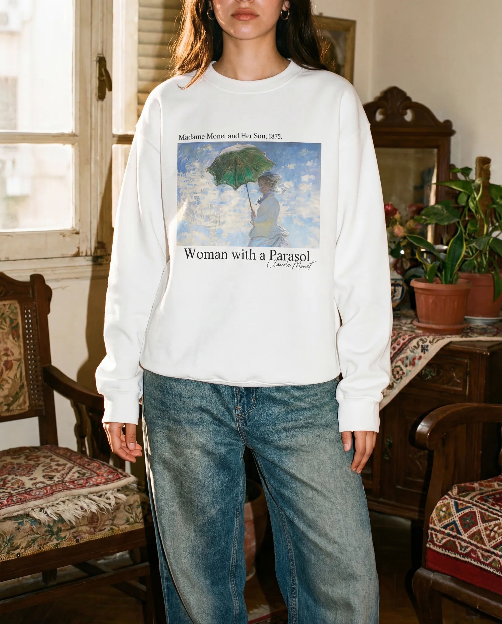 Woman with a Parasol Crewneck – Claude Monet - Sweatshirt | My Turtle