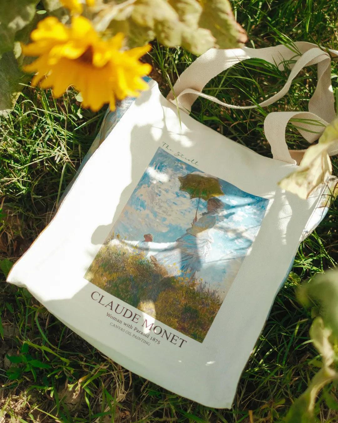 Woman with Parasol Claude Monet - Tote Bag - Artsy Tote Bag | My Turtle