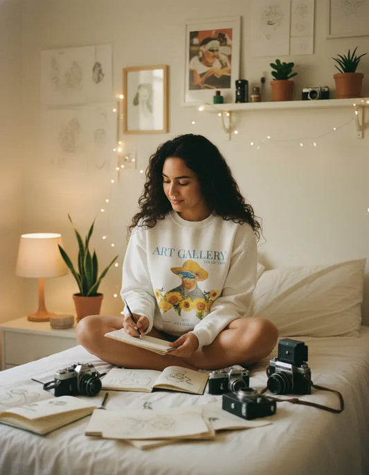 Van Gogh Sunflower Crewneck - Image 1