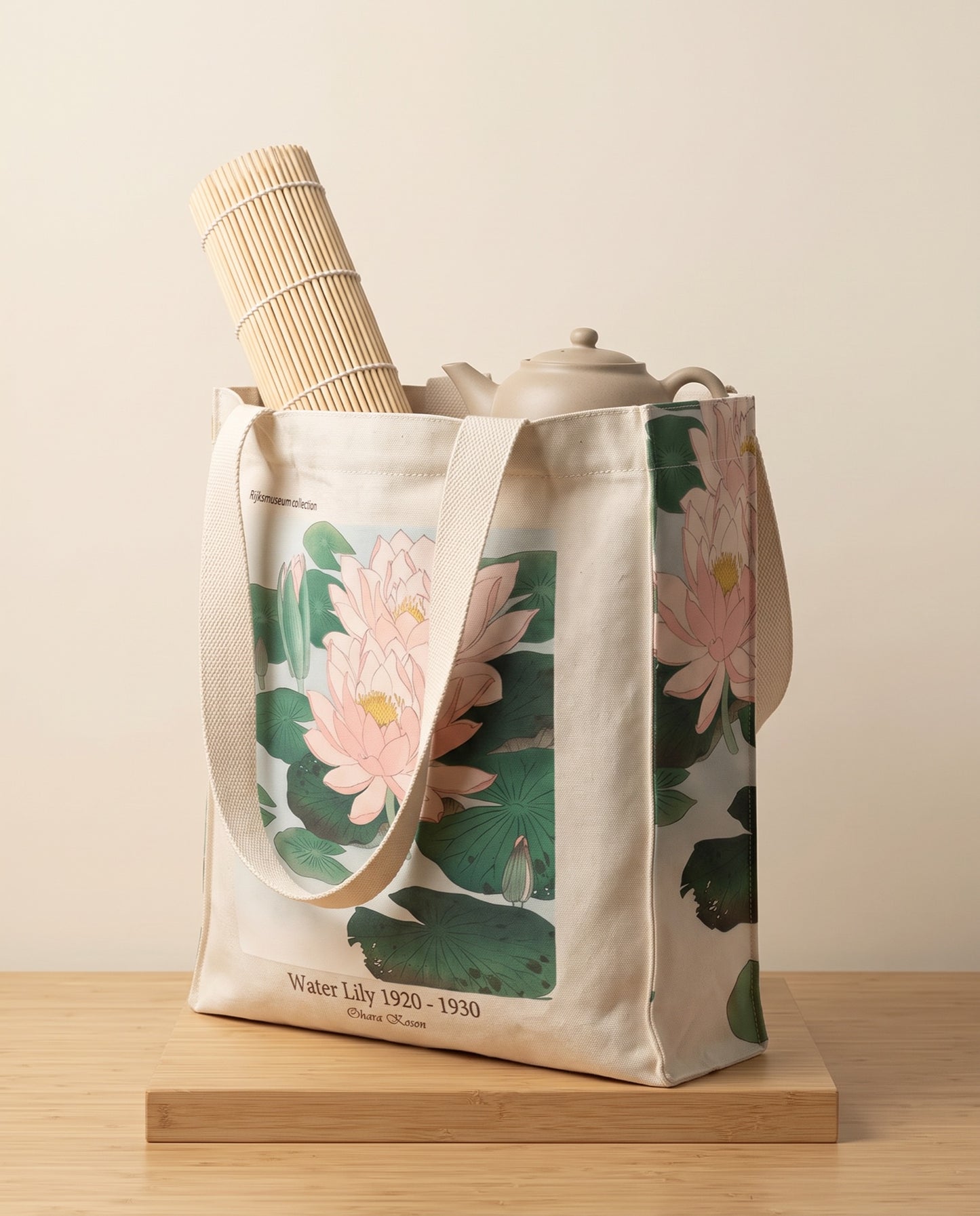 ohara-koson-water-lily-tote-bag What fits inside